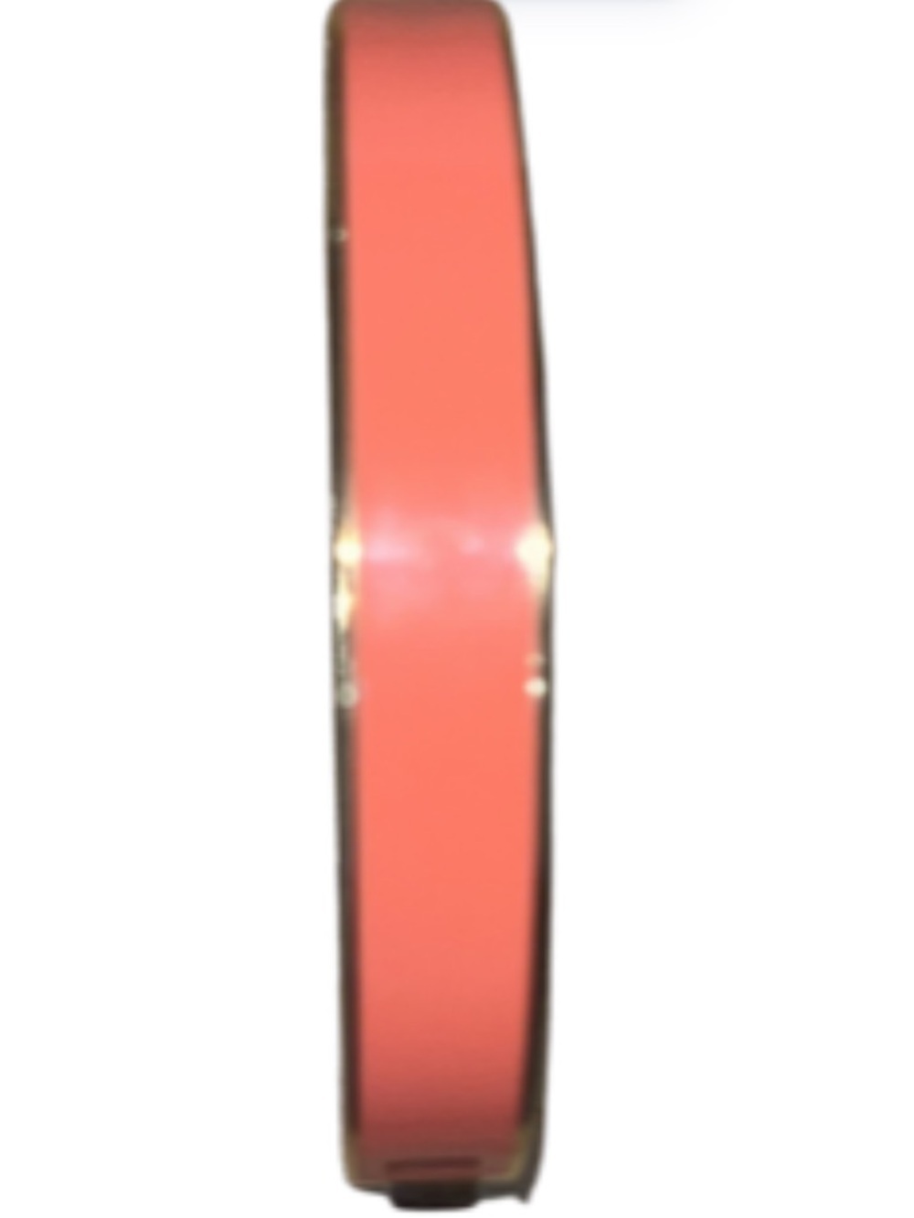 J. Crew Apricot Enamel & Gold-tone Hinged Bangle Bracelet, 6.5”-7” Wrist - Picture 9 of 10